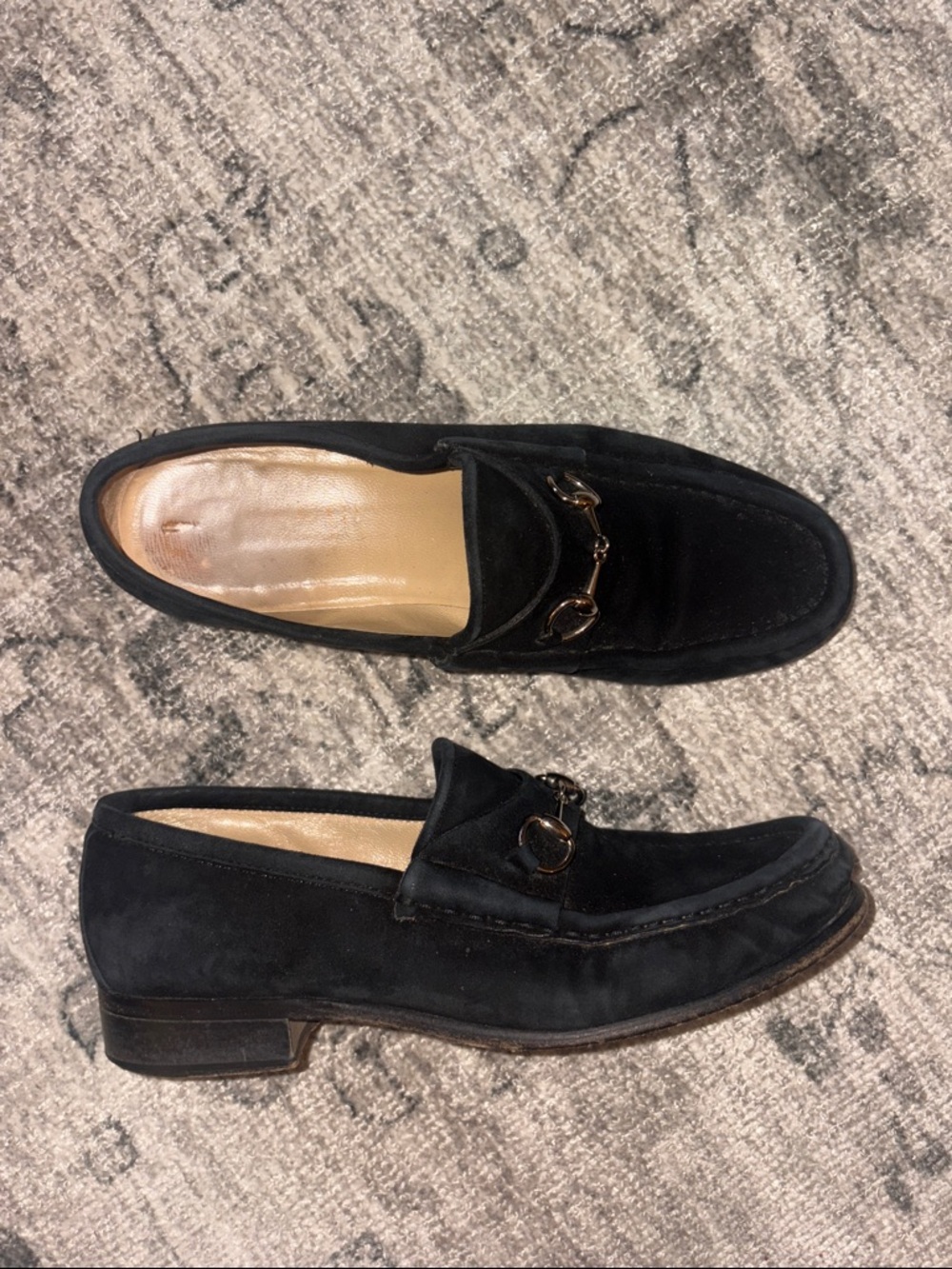 Gucci Black Suede Bit Loafers - Classic Slip-On Dress Shoes